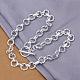 Popular Silver Plated Brass Round and Oval Link Chain Necklaces For Men NJEW-BB12753-4