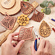 Cheriswelry diy kits de fabricación de pendientes colgantes de madera DIY-CW0001-17-5