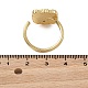 Кольца-манжеты с цветочным узором из латуни RJEW-G342-01G-01-5