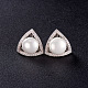 Shegrace adorable triangle 925 boucles d'oreilles à tige en argent sterling avec perles et boules JE195A-2