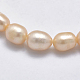 Fili di perle di perle d'acqua dolce coltivate naturali PEAR-N012-06I-3