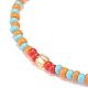 7 set di braccialetti elastici con perline di semi di vetro a 7 colori BJEW-JB08033-6