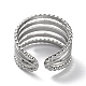 304 Stainless Steel Open Cuff Ring Jewelry for Woman RJEW-B047-02P-3