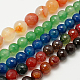 Natural Agate Beads Strands G-G392-6mm-M-1