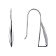 Rhodium Plated 925 Sterling Silver Earring Hooks STER-F033-41P-2