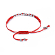 Nylon ajustable pulseras de abalorios trenzado del cordón BJEW-JB04426-03-3