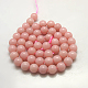 Natural Pink Stone Beads Strands G-G212-6mm-46-2
