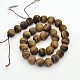 Frosted Round Natural Tiger Eye Beads Strands G-E302-106-12mm-2