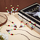 Croix en bois avec pendentifs en perles acryliques pour femmes NJEW-AB00012-5