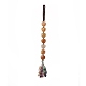 ハートの天然石とミックスストーンチップのタッセルペンダント装飾  ナイロン糸の吊り飾り  215~220mm HJEW-JM00948-2