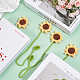 4 шт. крючком из шерстяной пряжи закладки для растений AJEW-CP0007-93-4