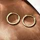 Фактурные серьги-кольца из латуни EJEW-F378-03B-G-4