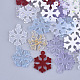 樹脂チャーム  混合スタイル  クリスマス  スノーフレーク  ミックスカラー  19.5x14.5x1.5mm  穴：1mm RESI-T040-004-1