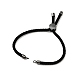 Наполовину готовые браслеты-слайдеры из скрученной миланской веревки FIND-G032-01B-06-2