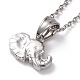 304 Stainless Steel Elephant Pendant Necklace for Women STAS-E154-26P-3