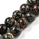 Brins de perles rondes en obsidienne flocon de neige rouge naturel G-P503-6MM-06-1