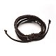 Adjustable Leather Cord Multi-Strand Bracelets X-BJEW-M169-06-2
