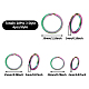 Yilisi 18 шт. 3 стиля ионного покрытия (ip) цвета радуги 304 разрезных кольца для ключей из нержавеющей стали FIND-YS0001-13-3