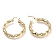 Brass Hoop Earrings EJEW-P264-A12-G-3