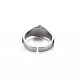 メンズアロイカフフィンガー指輪  オープンリング  カドミウムフリー＆鉛フリー  スター  アンティークシルバー  usサイズ8（18.1mm） RJEW-N029-073-2