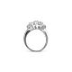 TINYSAND@ Sterling Silver Cubic Zirconia Swirl Engagement Ring TS-R162-S-8-5