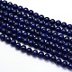 Dyed Natural Lapis Lazuli Round Beads Strands G-O047-06-10mm-2