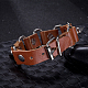 Cuir et de zinc bracelets occasionnels réglables en alliage rivets unisexes BJEW-BB15625-10