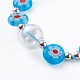 Bracelets réglables en perles de verre millefiori faits à la main BJEW-JB06074-04-2