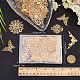 Sunnyclue 1 boîte 80 pièces 8 styles connecteurs en filigrane d'or pièces en filigrane en métal embellissements de fleurs de fer breloquese creux pour la fabrication de bijoux breloques débutants adulte bricolage artisanat accessoires de décoration de la maison IFIN-SC0001-44-7