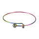 Adjustable Ion Plating(IP) 304 Stainless Steel Expandable Bangle Making STAS-S119-011-2