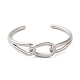 304 Stainless Steel Wire Wrap Cuff Bangles BJEW-Q773-06A-P-2