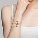 Anattasoul Set di braccialetti elasticizzati con perline in ottone da 5 pezzo BJEW-AN0001-03-4