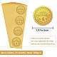 Adesivi autoadesivi in lamina d'oro in rilievo DIY-WH0211-331-2