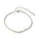 Bracelets de perles en morganite naturelle BJEW-JB06384-03-1