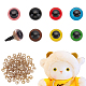 PandaHall Elite 70 Pairs 7 Colors Craft Plastic Doll Eyes Stuffed Toy Eyes DIY-PH0017-86-1
