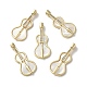 Colgantes de instrumentos musicales de concha blanca natural BSHE-Z003-03G-2