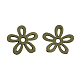 5 de estilo tibetano tapas de abalorios flor de la aleación -petal TIBEB-1064-AB-FF-1