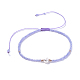 Bracciali di perline intrecciati con filo di nylon regolabile BJEW-JB04375-2