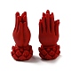 La mano de Buda teñida con cuentas de coral sintético. CORA-O004-05A-2
