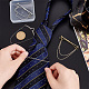 PandaHall Elite 4Pcs 4 Style Brass Hanging Chains Collar Pins Tie Clips AJEW-PH0011-16-3