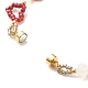 Glass Seed & Natural Agate Beaded Bracelet with Brass Magnetic Clasp BJEW-JB07803-01-6