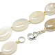 Collane di perline naturali in agata bianca NJEW-S402-05-2