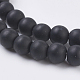 Synthétiques pierre noire brins de perles G-G508-7-3