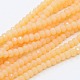 Opaque Solid Color Crystal Glass Faceted Rondelle Beads Strands GLAA-F025-A04-2