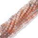 Chapelets de perles de sunstone naturelle naturelles G-A026-A14-3mm-2