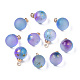 Two Tone Transparent Spray Painted Glass Pendants GLAA-N035-020A-C01-1