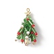 Christmas Theme Glass Seed Beads Pendants PALLOY-TA00026-1