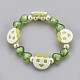 Bracelets extensibles en perles acryliques pour enfants BJEW-JB03888-2