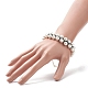Braccialetto da donna con perline intrecciate con perle di conchiglia e semi di vetro BJEW-JB09143-3