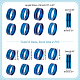 Unicraftale 16 個 8 サイズチタン鋼溝付き指輪男性女性用  ブルー  内径：16~23mm  2個/サイズ RJEW-UN0002-63-3